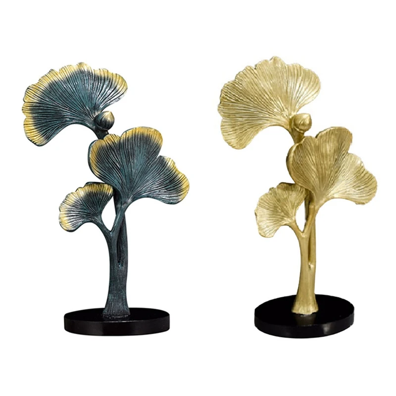 

Скандинавский орнамент Ginkgo Biloba, скульптура в виде листьев, домашний декор, гостиная, офис, полимерный орнамент, аксессуар, декоративные поделки для рабочего стола