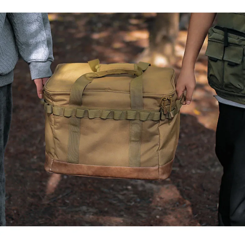 Multi functional picnic bag outdoor storage box camping waterproof handbag anti-collision tableware kitchenware storage bags