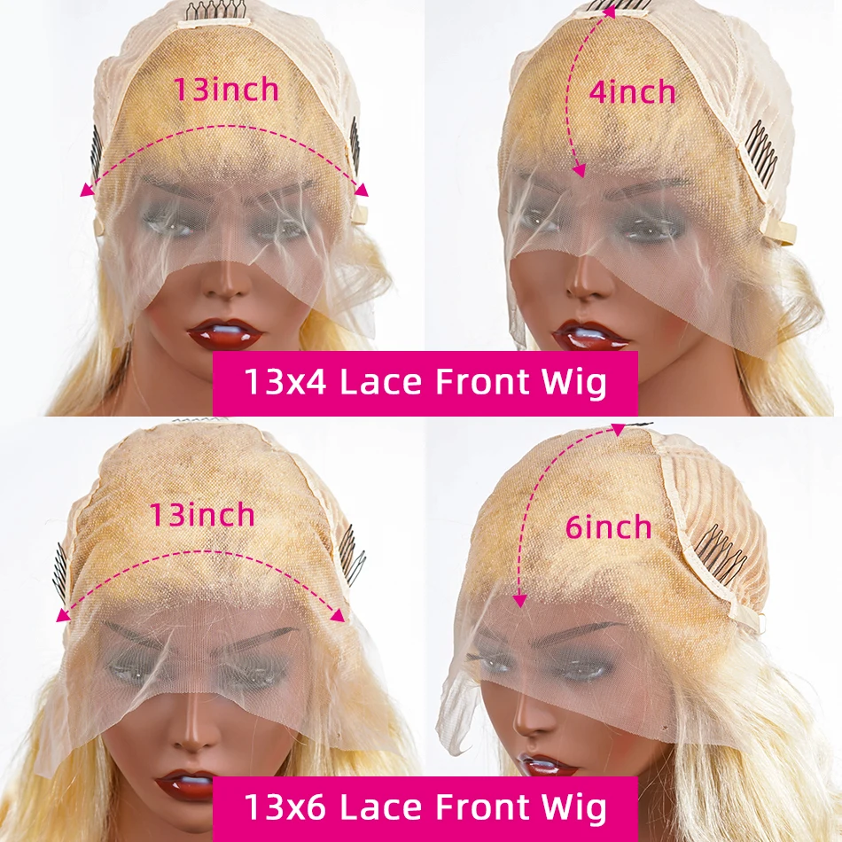 Human Hair Wig 613 Hd Transparent lace 13X4 13x6 Curly Lace Front Deep Wave 38 inch Brazilian Frontal