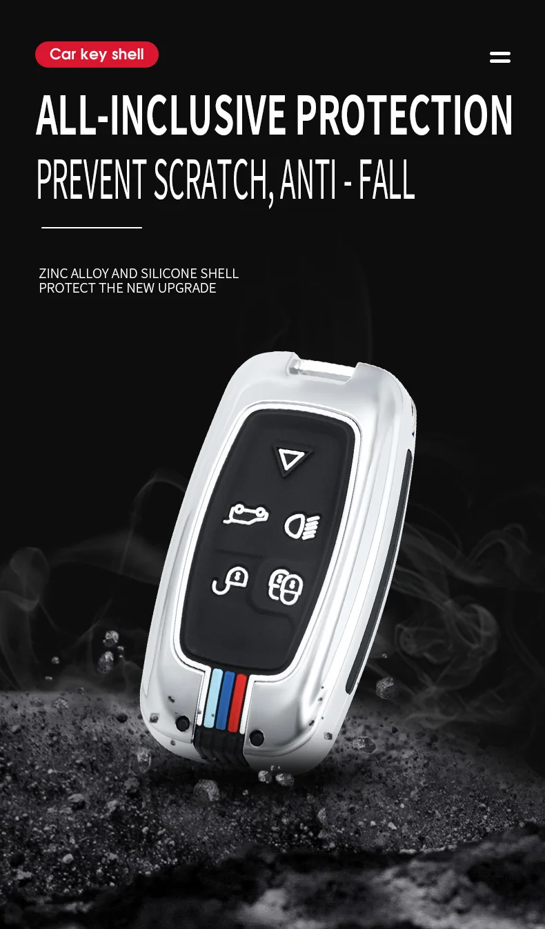 Portachiavi in lega Silicone portachiavi per auto per Land Rover Range Rover Sports 2010 TDV8 2011 Discovery 4 IV LR RR - Sa09de53b40c148f5b847c85c1f70e98em