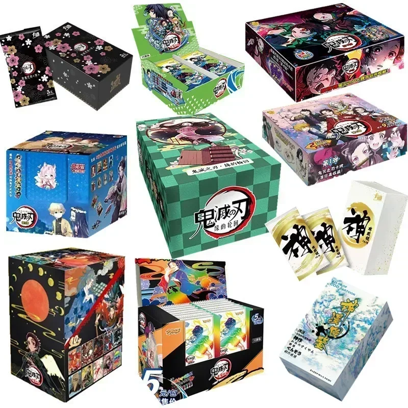 New Anime Demon Slayer Cards Box Hobby Collection Tcg Playing Game Kamado Tanjirou Kamado Nezuko Character Card