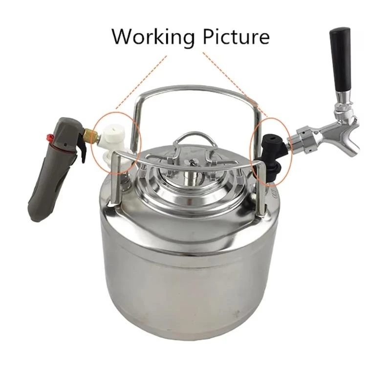 1 Pair Kegs Parts Ball Lock Fittings for Easy Beer Dispensing Beer Kegs Connectors