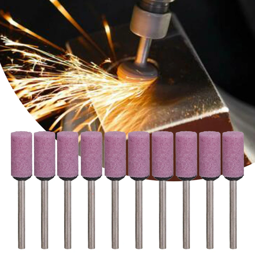 

10PCS 3*8*45mm Abrasive Mounted Stone Polishing Head Wheel Head For Dremel Rotary Tools Grinding power tools accessories