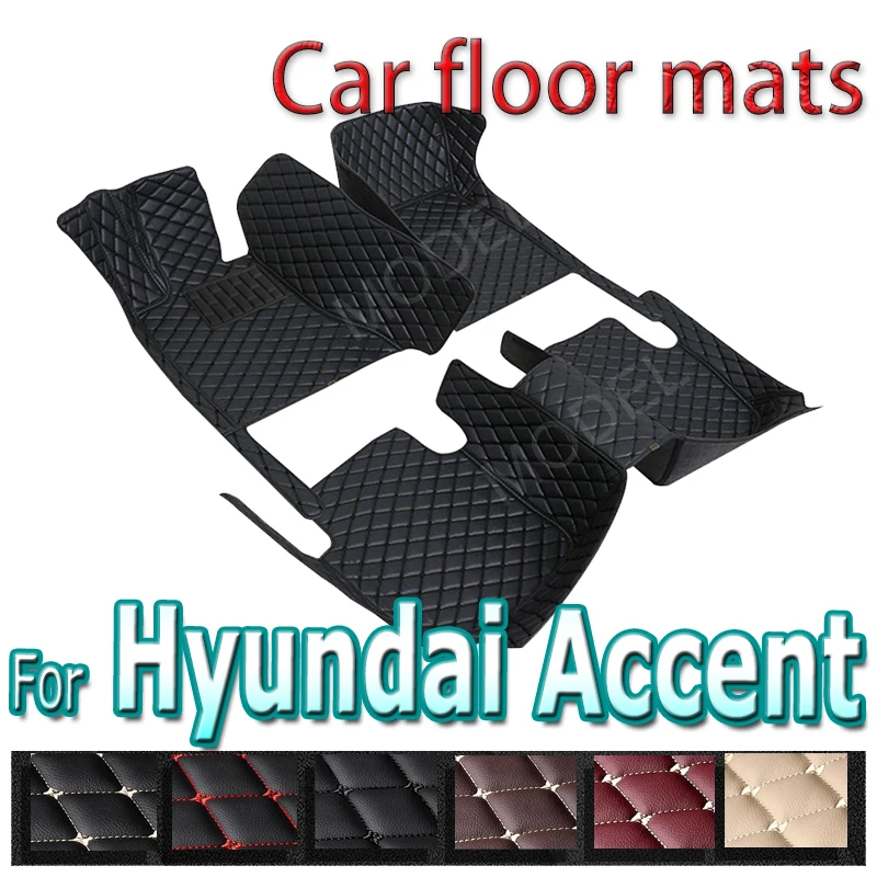 

Car Floor Mats For Hyundai Accent Verna Super Pony Brio Dodge Attitude MC MK3 2006~2011 Leather Mat Rugs Carpets Car Accessories