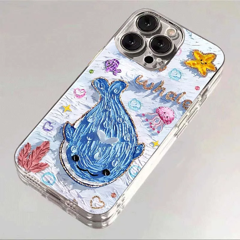 Ocean Shark & Whale Print Phone Case