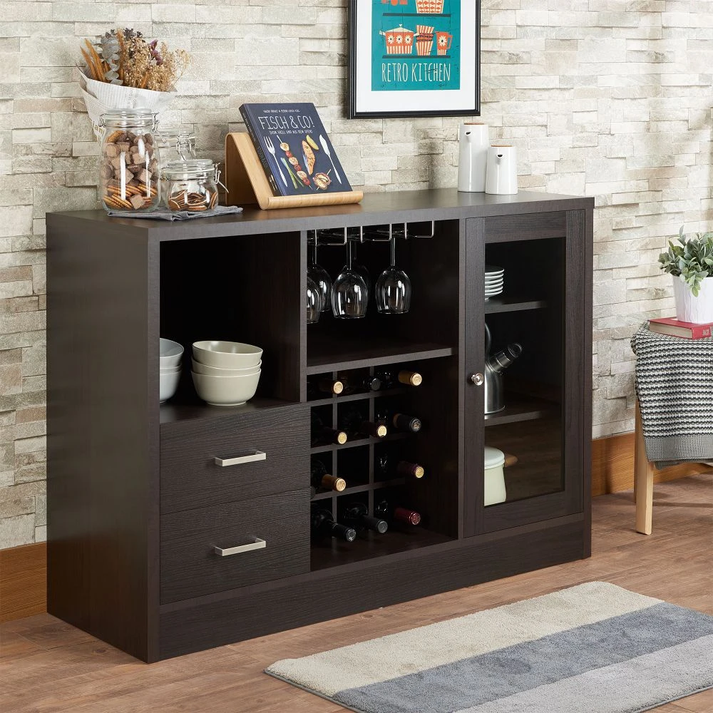 Living Room Cabinets Sideboard Console Table in Espresso  Entrance Dining Home Furniture 47" x 16" x 33"H