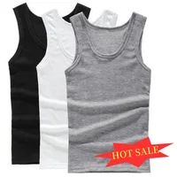 Summer Men Women Tank Top Pure Cotton Bodybuilding Sweatshirt Sleeveless Men‘s T-shirt Basic Elastic Fitness Clothes Muscle Vest