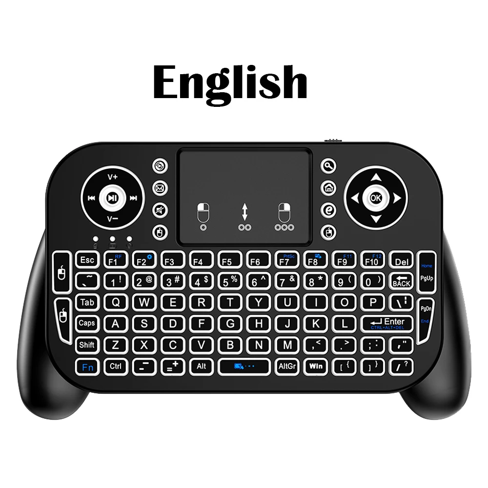 Compact Bluetooth Touchpad Keyboard with Backlit Air Mouse Remote Control