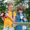 Kids Binoculars Set for Age 3-12 Years Boys Girls Hunting Folding Small Telescope Birthday Gifts Educational Camping Outdoor 5