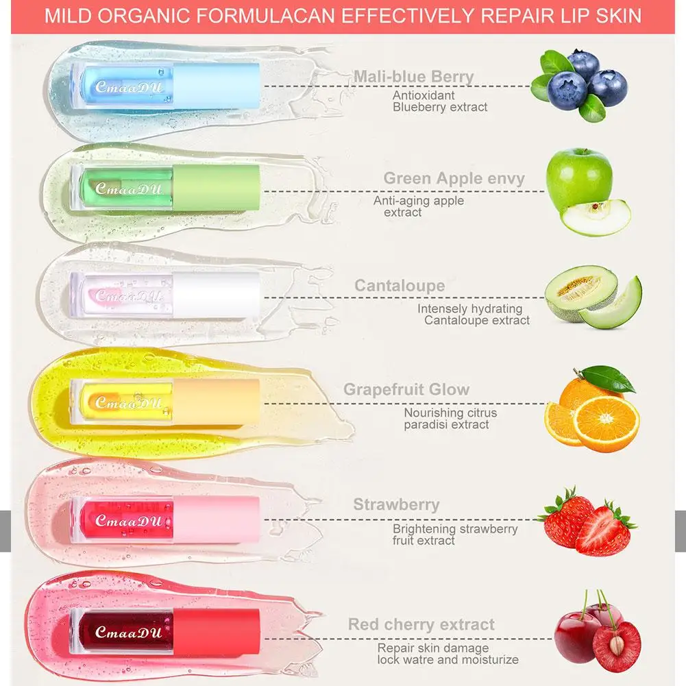 Fruit Flavored Discolored Lip Balm Jelly Magic Color Changing Lipstick Girl Moisturizing Nourishing Lasting Lip Gloss Glaze Care 3