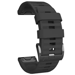 Durable QuickFit Nylon Watch Strap - 26mm/22mm Adjustable Band - 26mm (Black)