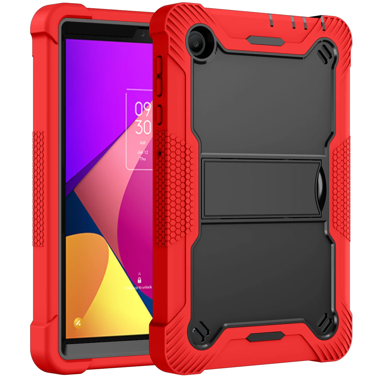 Durable Hybrid Armor Stand Case for Tablets - Shockproof, Kid-Friendly Silicone Protection