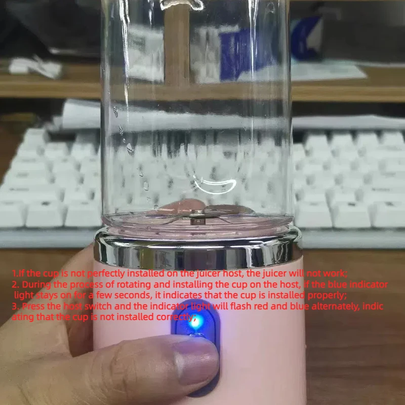 Double Cup Multifunction Usb Fruit Mixers Juicers Portable Electric Juicer Blender Fruit Juicer Cup Food Milkshake Juice Maker 6