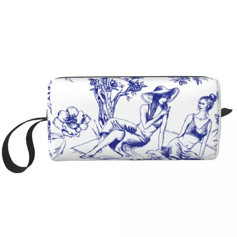 

Французская женская сумочка для косметики, стиль 18-го вещания, винтажная женская косметичка с цветами, модный дорожный органайзер для косметики