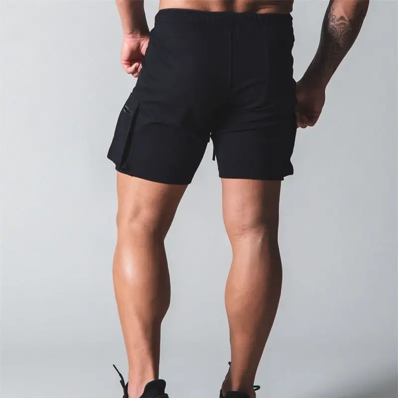 Cotton Fashion Men's Capris Multi Pocket Zipper Street Apparel Outdoor Casual Pants Jogger Fitness Men's Shorts