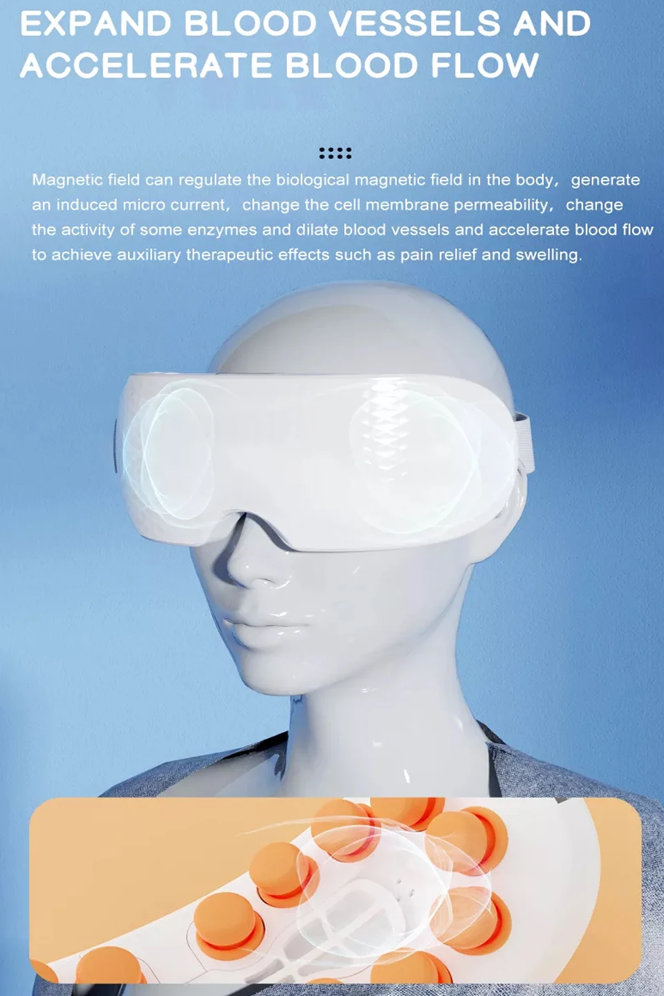 3D Vibration Eye Massager Nano Mist Spray Steam Eye Care Massager Point Acupressure for Dry Eye Care Relieve Fatigue Dark Circle