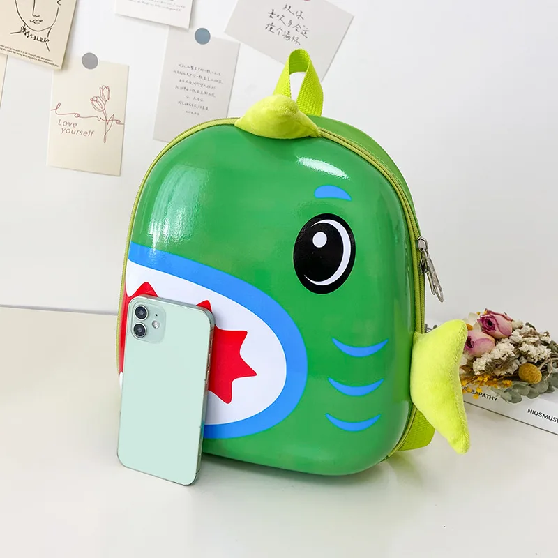 Kindergarten Baby Backpack Hard Shell Children's Backpack Cartoon Shark Light Weight Reducing Boys And Girls Small Schoolbag 3