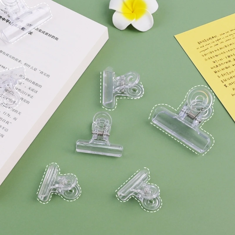24Pcs 투명 플라스틱 종이 클립 편지지 종이 주최자 Dovetail 클립