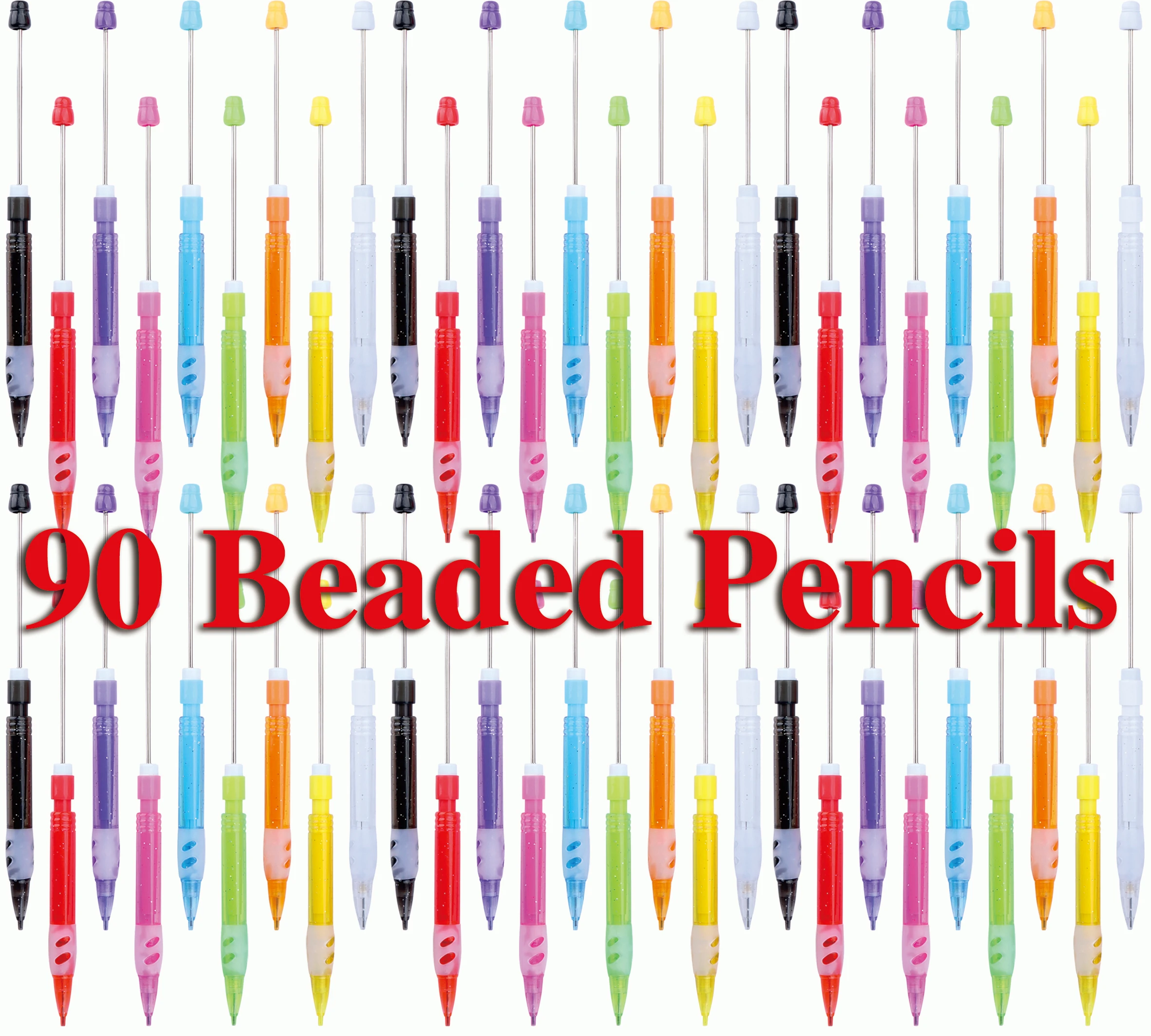 

90pcs Beadable Pencil Bead Everlasting Pencils Pencil for Writing Drawing DIY Gift Home Office School Supplies