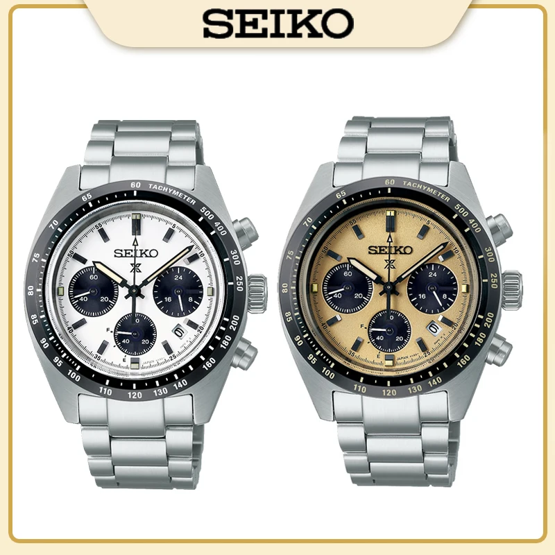 Оригинальные автоматические механические часы SEIKO, часы Panda Di с тремя глазами, хронограф, полный календарь SSC813P1, мужские наручные часы