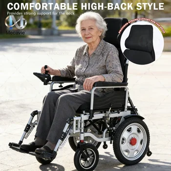 Scooter Elettrico a Quattro Ruote Intelligente Completamente Automatico per Anziani, Pieghevole e Comodo, Sedia a Rotelle Elettrica per Disabili