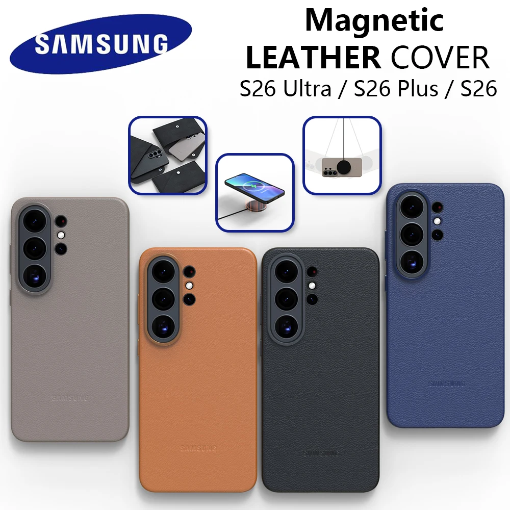 Genuine Luxury Leather 5G Phone Case with Full Protective Magsafe Magnetic Cover