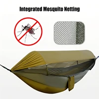Portable Outdoor Camping Quick Open Mosquito Net Hammocks With Awning Travel Garden Sleeping Hanging Hammock Swing Nature Hike 5