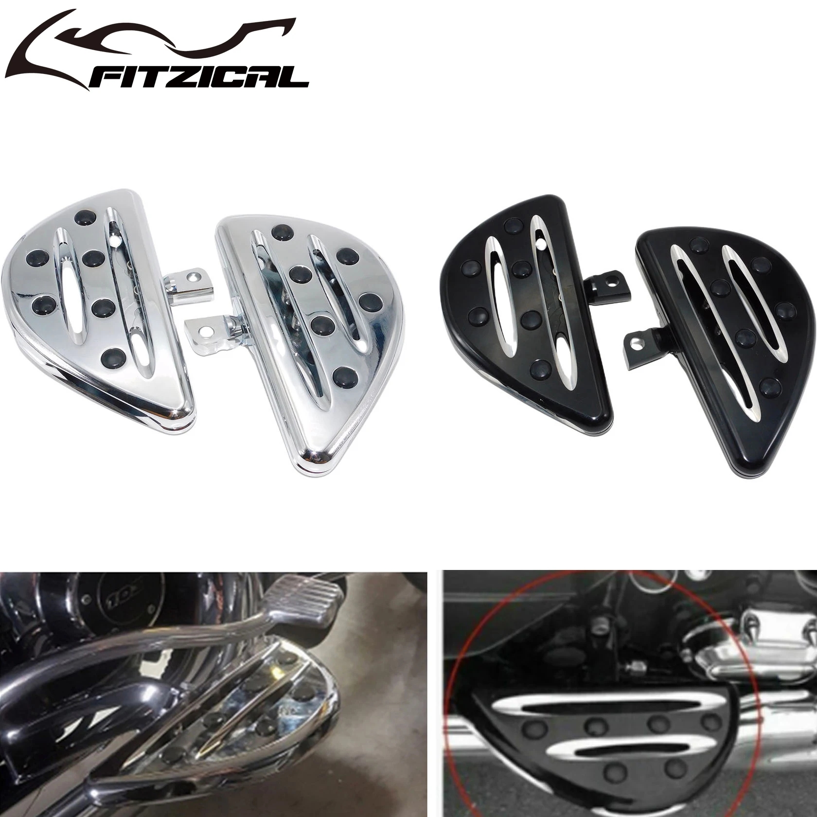 MotorcycleRearPassengerFootpegFloorboardsFloorBoardsFootPegs