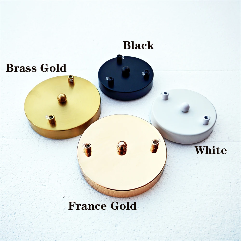 DIY 10/15/20/25/30cm French Gold Brass Ceiling Plate LED Base Vintage Pendant Lamp Disc Base Ceiling Canopy led lamp base