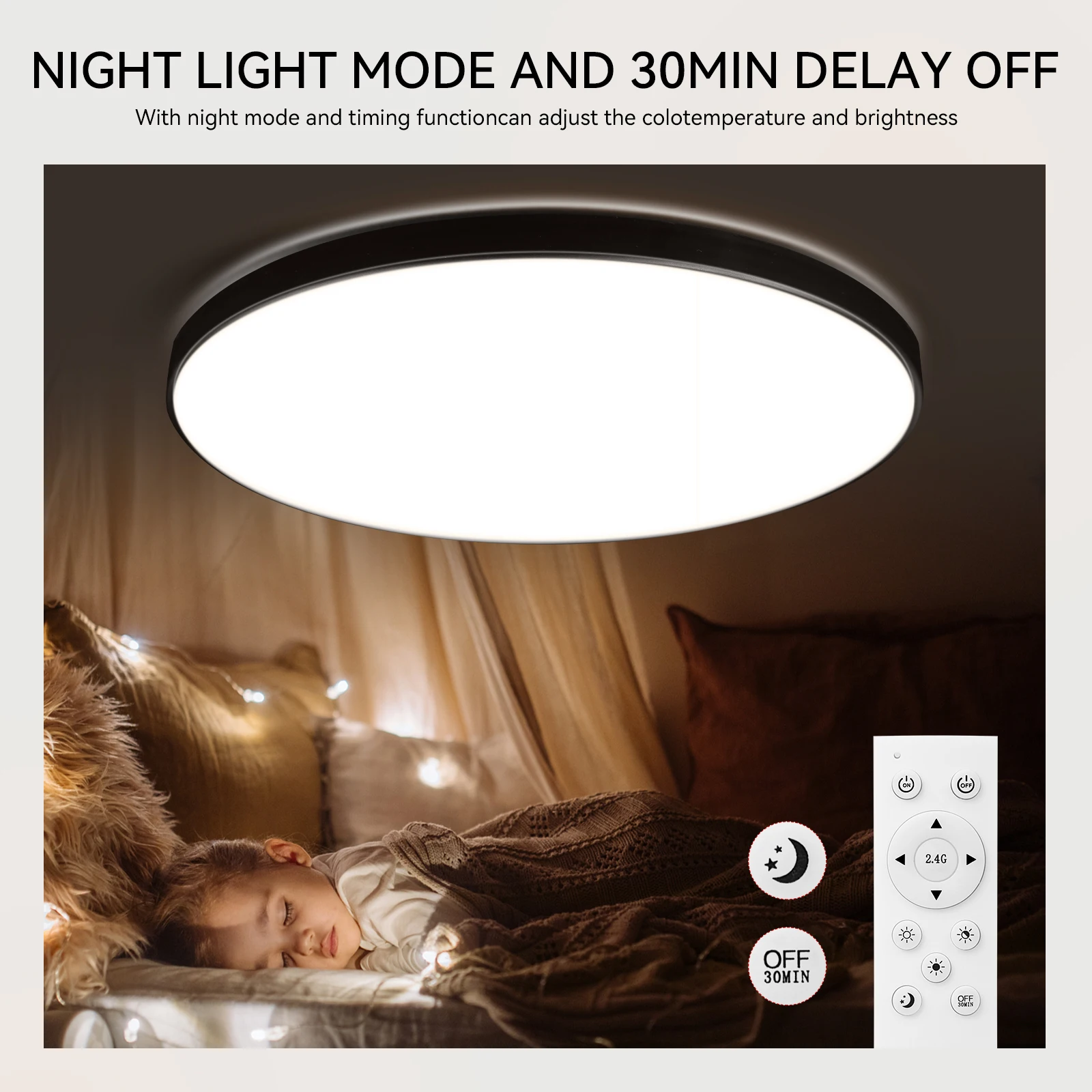 LED Ceiling Lamp Remote Control Smart Dimmable Home Decor Ceiling Chandelier Lustre Bedroom Living Room Decor Led Light Fixture