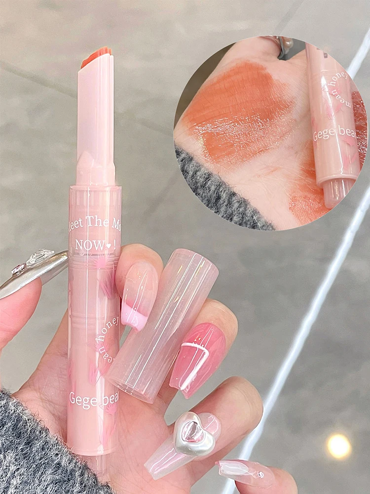 Lip Gloss Gege bear flower words honey lipstick moisturizing mirror jelly love pen