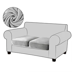 Plush Velvet Sofa Seat Cushion Covers - Soft & Stretchy Furniture Protector - Normal Size S-1PC (Colour-04)