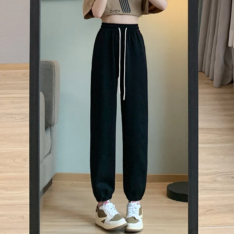 New Female Korean Spring And Autumn Comfort Fashion High Waist Versatile Harun Pants Women'S Winter Loose Casual Sports Trousers