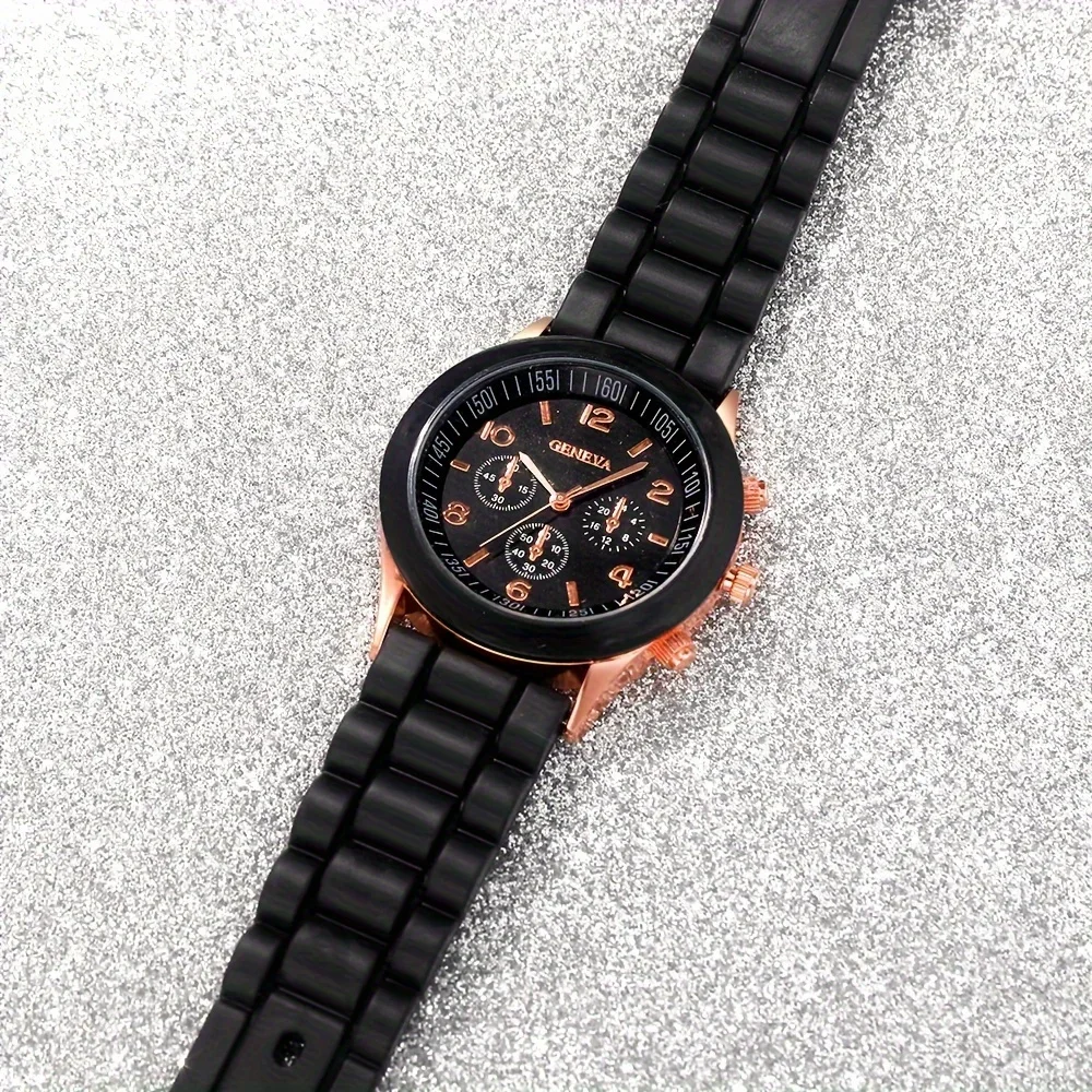 9-piece set of fashionable and simple women's quartz watches suitable for daily wear or gifting, college style, friend gift