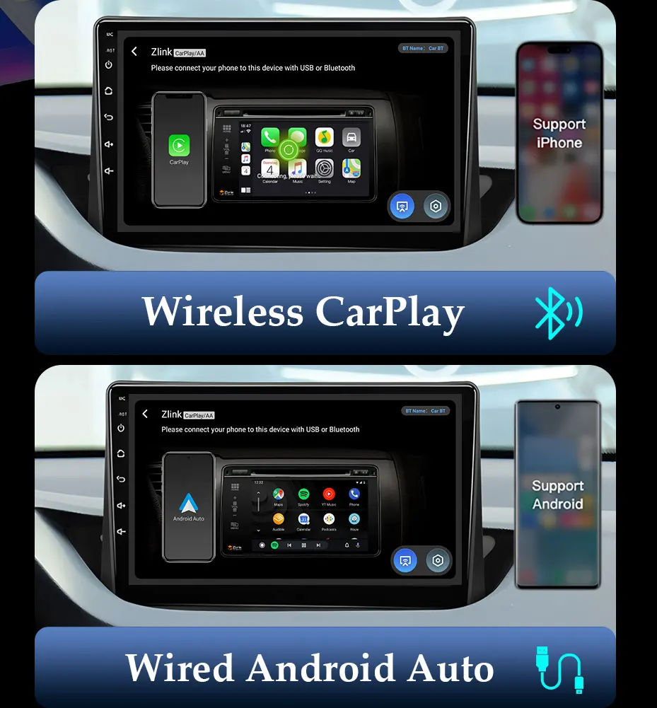Radio estéreo para coche Android 16, Bluetooth, para Peugeot 207 2006 - 2015, CarPlay inalámbrico, navegación GPS, USB dual, WiFi, RDS, 7 pulgadas, DSP 3