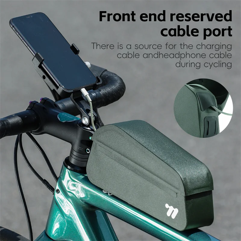 WEST BIKING Bicycle Magnetic Lid Top Tube Bag With Bolts Mounted & Straps MTB Road Bike Waterproof  Front Frame Structured Bag 3