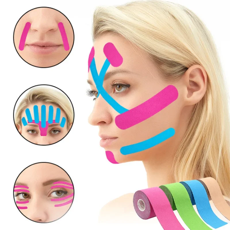 Kinesiology Tape Face V Line Neck Eyes Lifting Wrinkle Remover Sticker Tape Facial Skin Care Tool Bandagem Elastica 2.5CM*5M