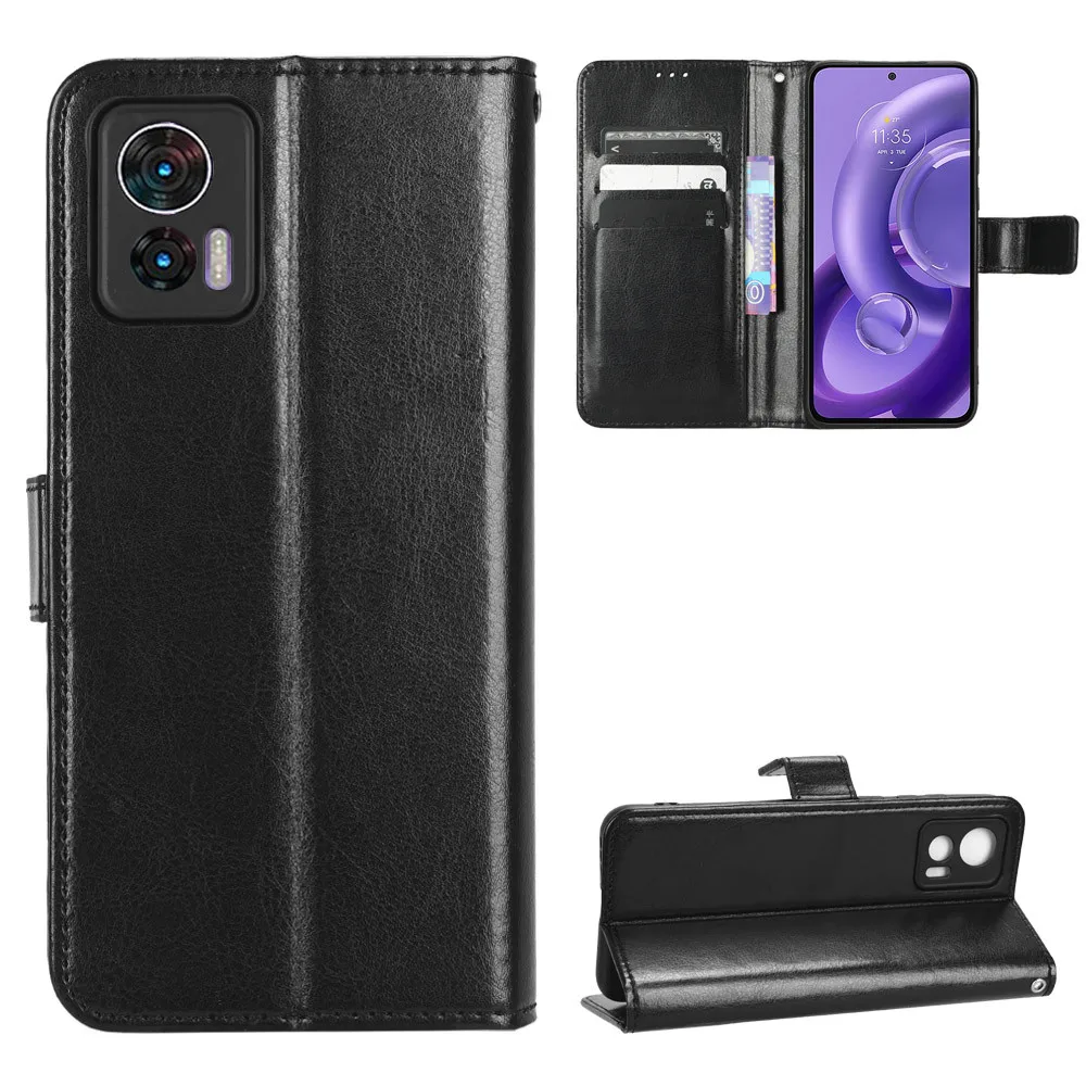 Per Motorola Moto Edge 30 Neo Ultra Fusion Case Luxury Flip Pu Leather Wallet Lanyard Stand Case Per Moto Edges30 Phone Bag