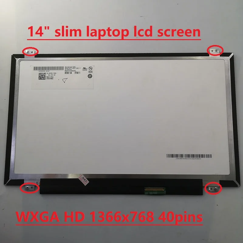 

14.0" HD 1366x768 40pins Matrix For Asus x450v a450c k450c x401a y481c/L N140BGE-L43 L41 slim laptop lcd screen