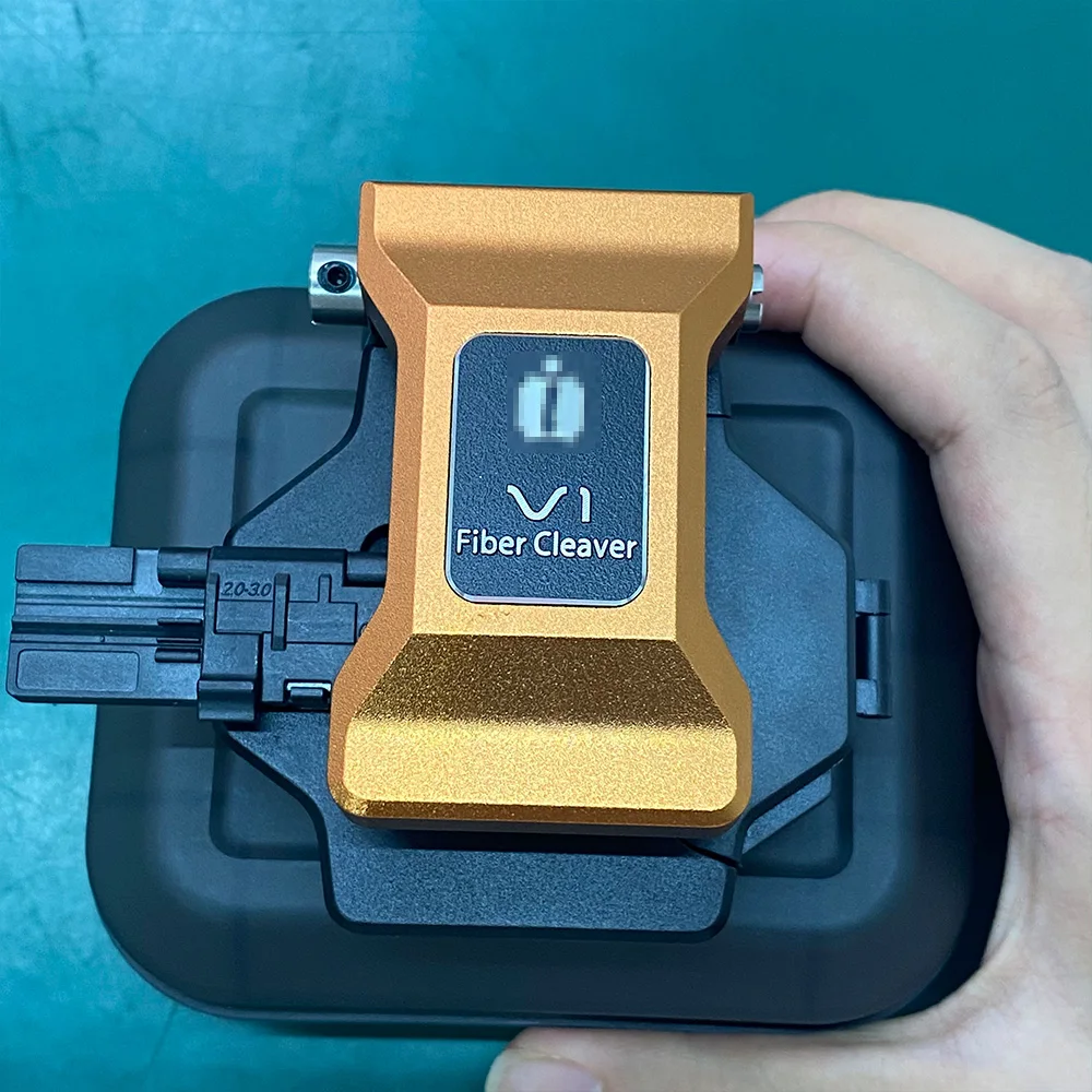 Original V1 Fully Automatic Fiber Optic Cleaver One-step FTTH Cutting Knife Press Type Fiber Cleaver V1 High Quality