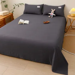 All - Season Versatile Single/Double Bed Sheet - Multiple Color Options - 200x230cm (YT - Dark gray)