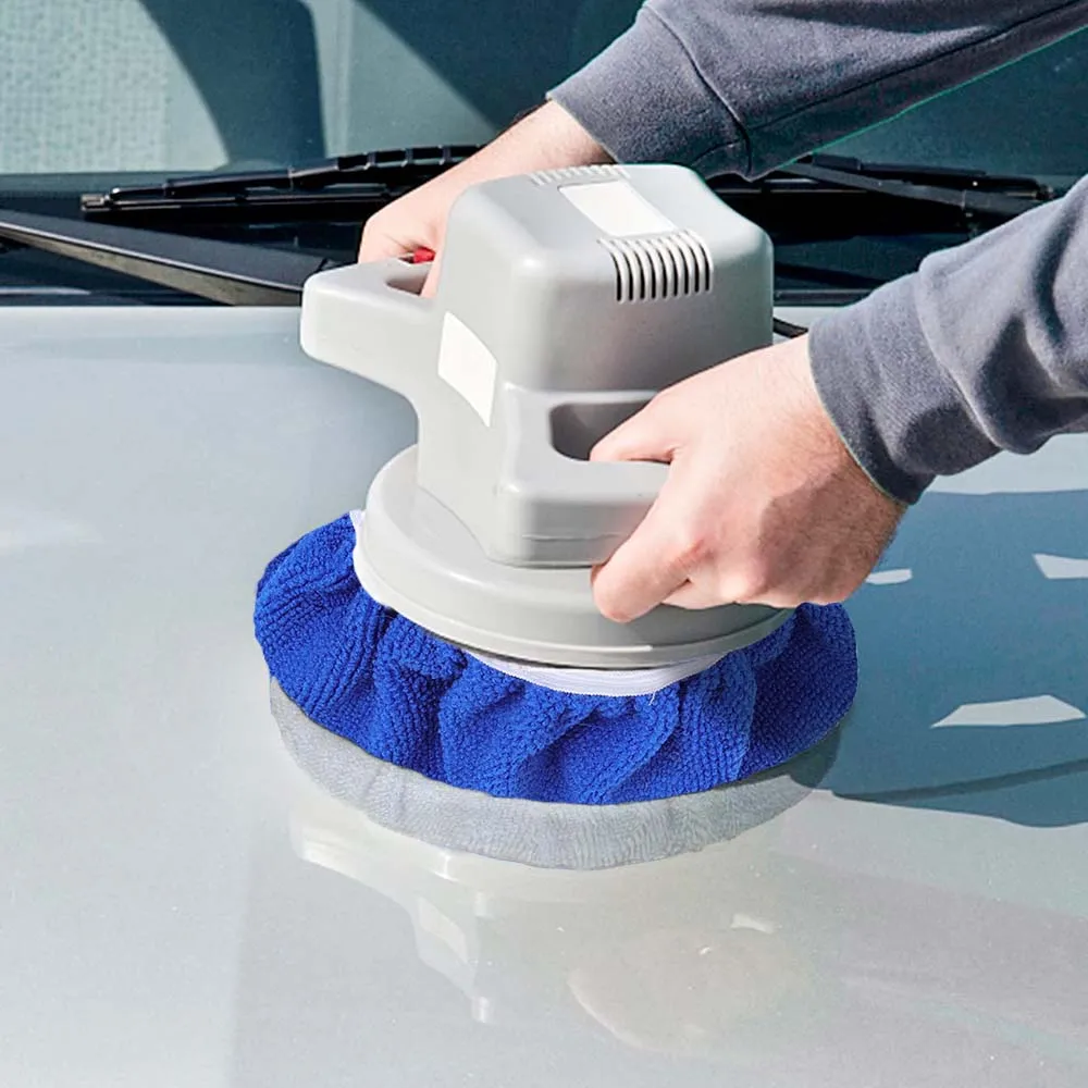Car Polishing Pad Car Polish Pad Car Polishing Sponge Microfiber Car Waxing Polishing Sleeve 5-10 Inches Polisher Pad Wash er Waxing Sleeve Auto Body Care Cleaning Accessories