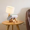 Wooden Robot Shape Creative Table Lamp Indoor Study Fashion Reading Desk Lamp Nordic Modern Desktop Decorative Night Light 1