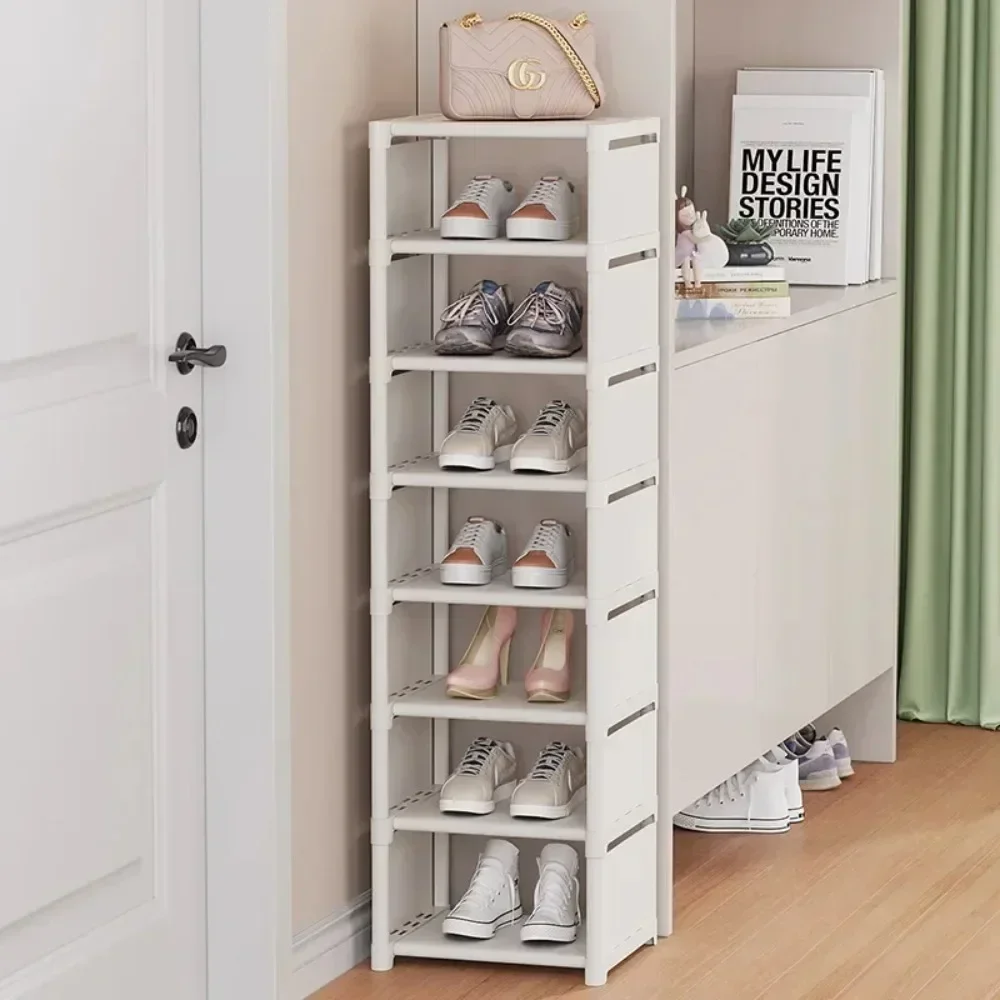 5/6/7/8-Tier Adjustable Shoes Storage Rack Wall Corner Multiple Layers Modern Freestanding Shoe Organizer Stackable Shoe Cabinet shoe rack,shoe organizer,shoe cabinet