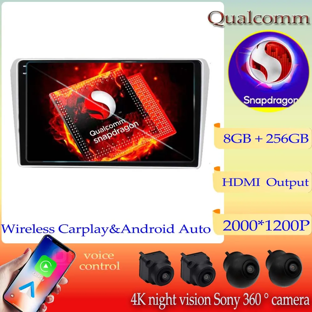 

Автомобильный мультимедийный видеоплеер Qualcomm Snapdragon Android 13 с GPS-навигацией для Toyota Avensis T250 2002 2003 2004-2008 2DIN