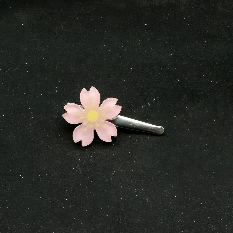 Anime Miyazono Kaori Cosplay Pink Hair Clips Girl Gift Metal Hairpin Cute Duck Bill Hairpin Accessories