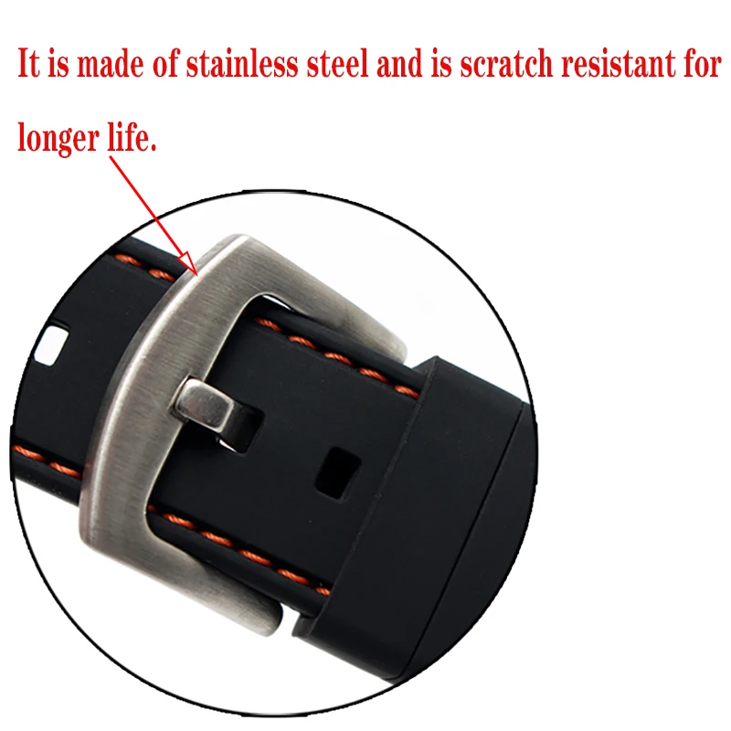 Premium Silicone Waterproof Watch Strap - Durable & Versatile Watchband Belt
