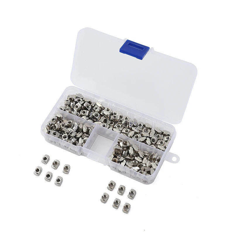 

65/150/160/200 Pcs T-Nut Set Hammer Head T Nut Kit M3 M4 M5 Connector Nickel Plated for 20 Series Aluminium Profile Accessories