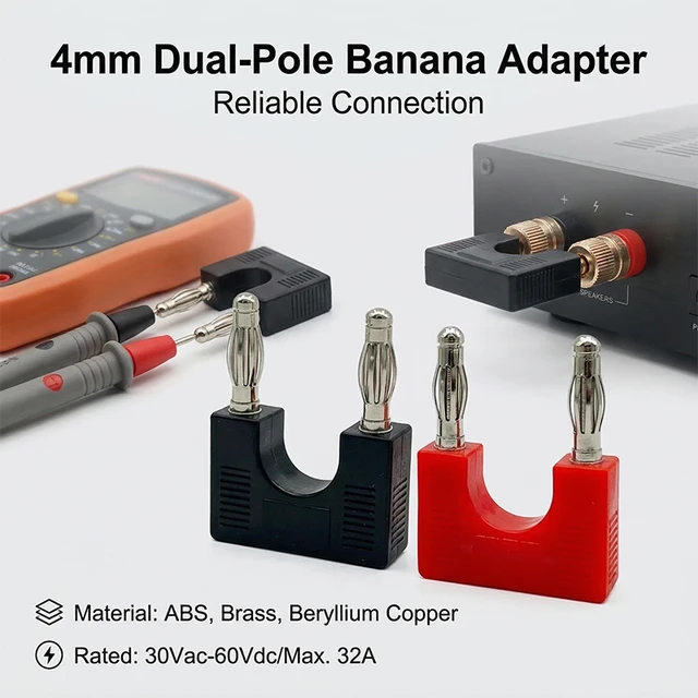 10pcs 4mm Banana Plug Electrical Connector Short-circuit Plug Terminal Couple Adapter J.20004 1