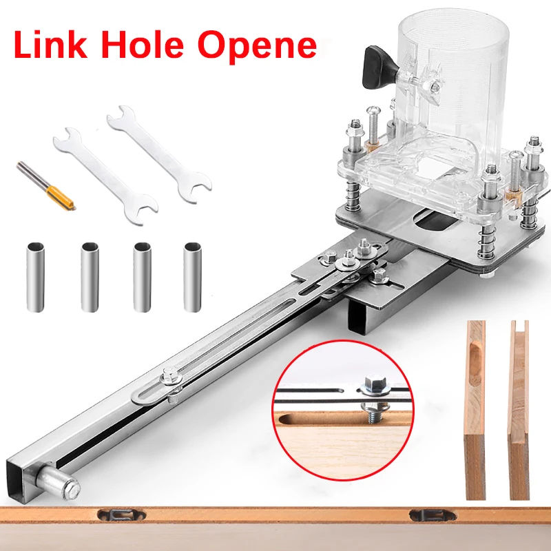 

2 In1 Connector Slotter Positioning Link Hole Opener Wardrobe Invisible Fastener Hinge Hole Opener Mold Trimmer Woodworking Tool